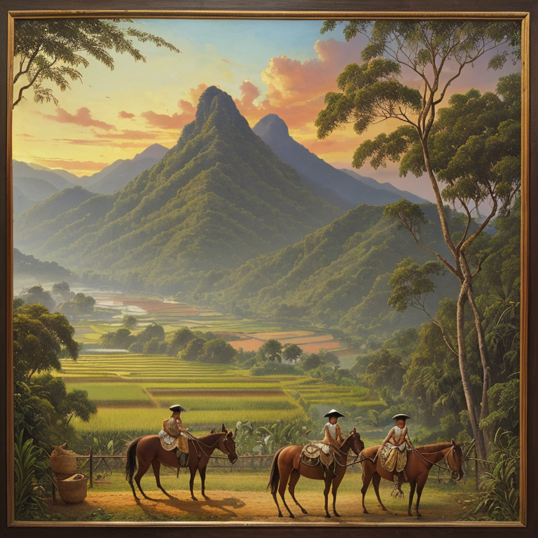 The Evangelista hacienda estate at the height of its power, 1800s